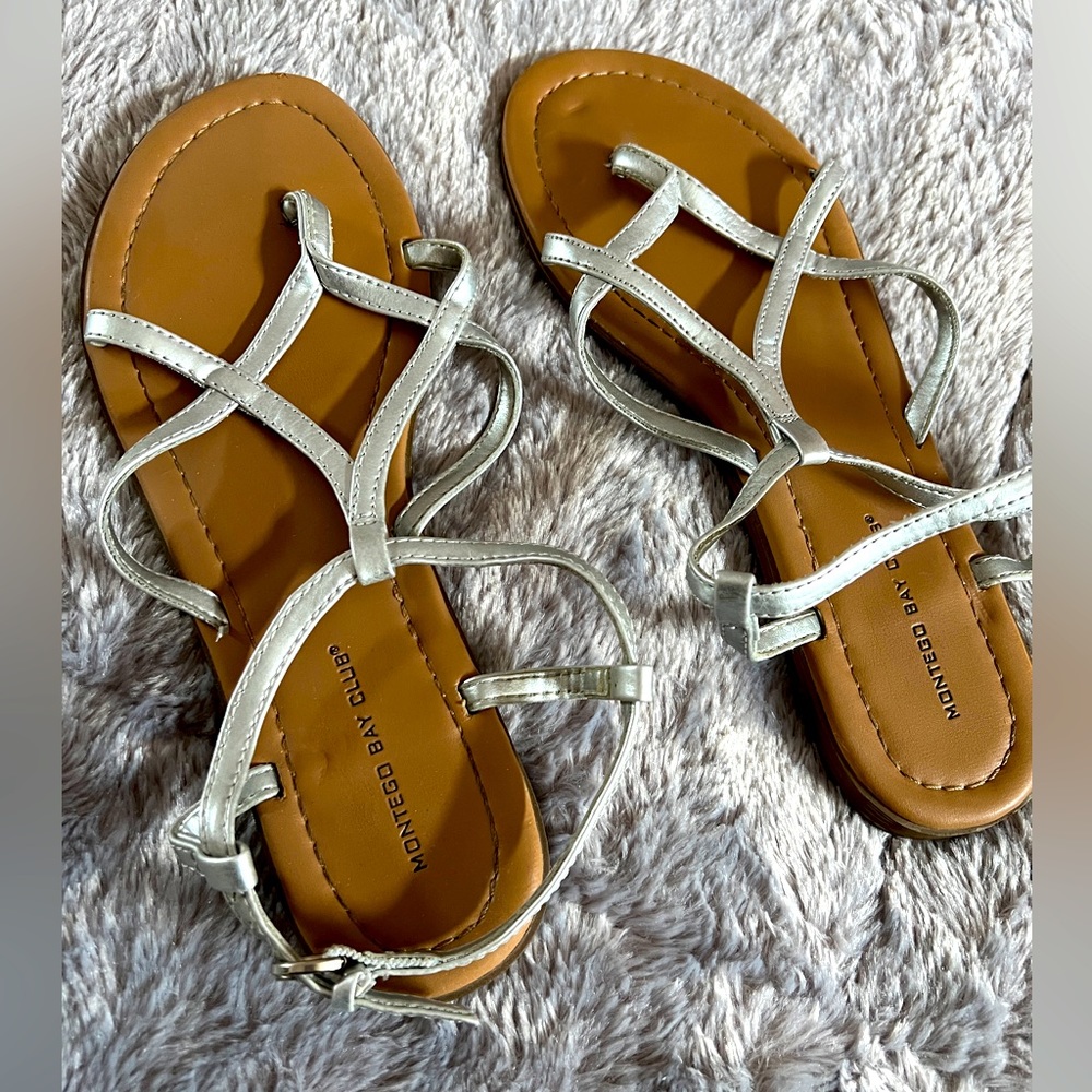Montego Bay Club Silver Strappy Sandals